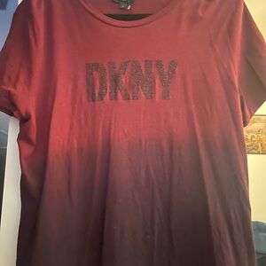 DKNY Burgundy Ombre Tee